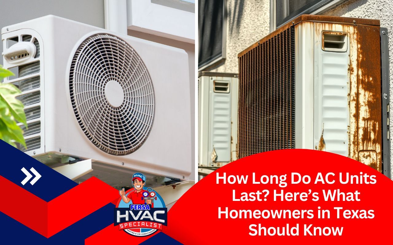 Comparison of old and new air conditioning units in Mesquite home