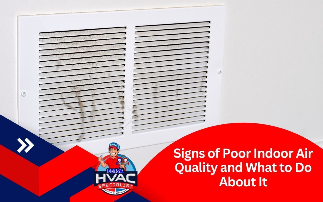 Dust particles visible near indoor HVAC vent