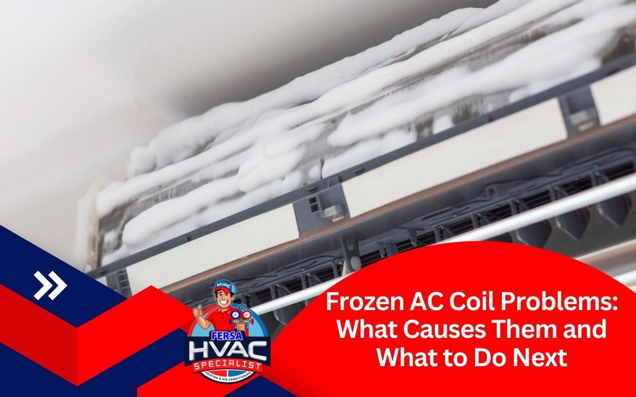 Ice forming on an indoor AC coil due to poor airflow
