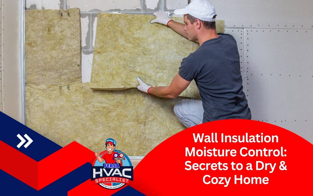 Wall insulation moisture control process for a dry home