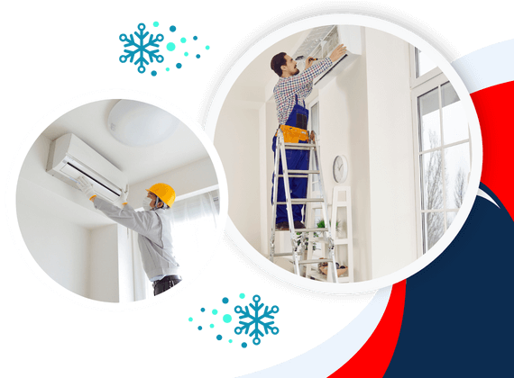 HVAC team installing air conditioner in Garland