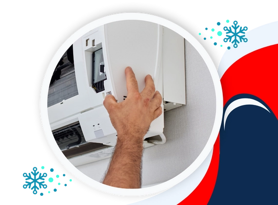 Technician completing AC installation in Allen, TX home