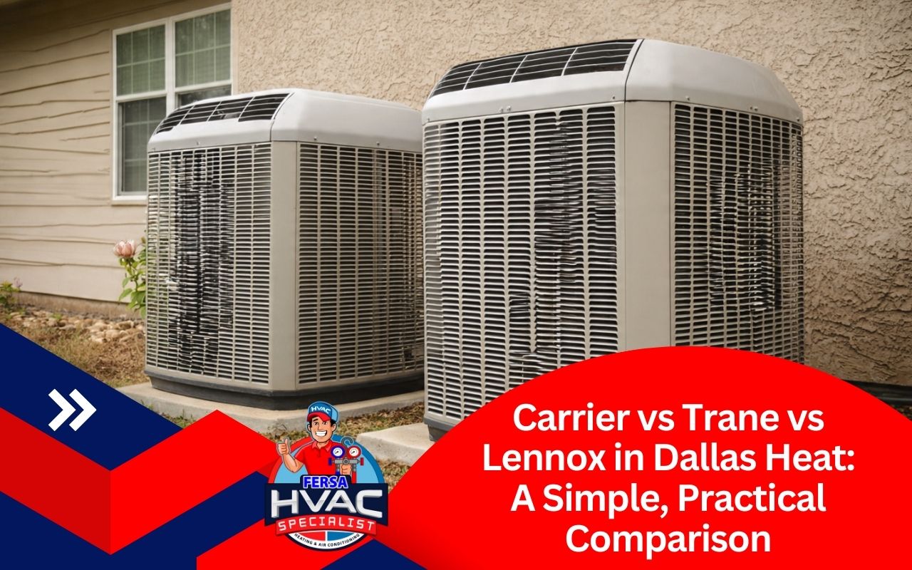 Carrier vs Trane vs Lennox in Dallas heat comparison for cooling performance and comfort
