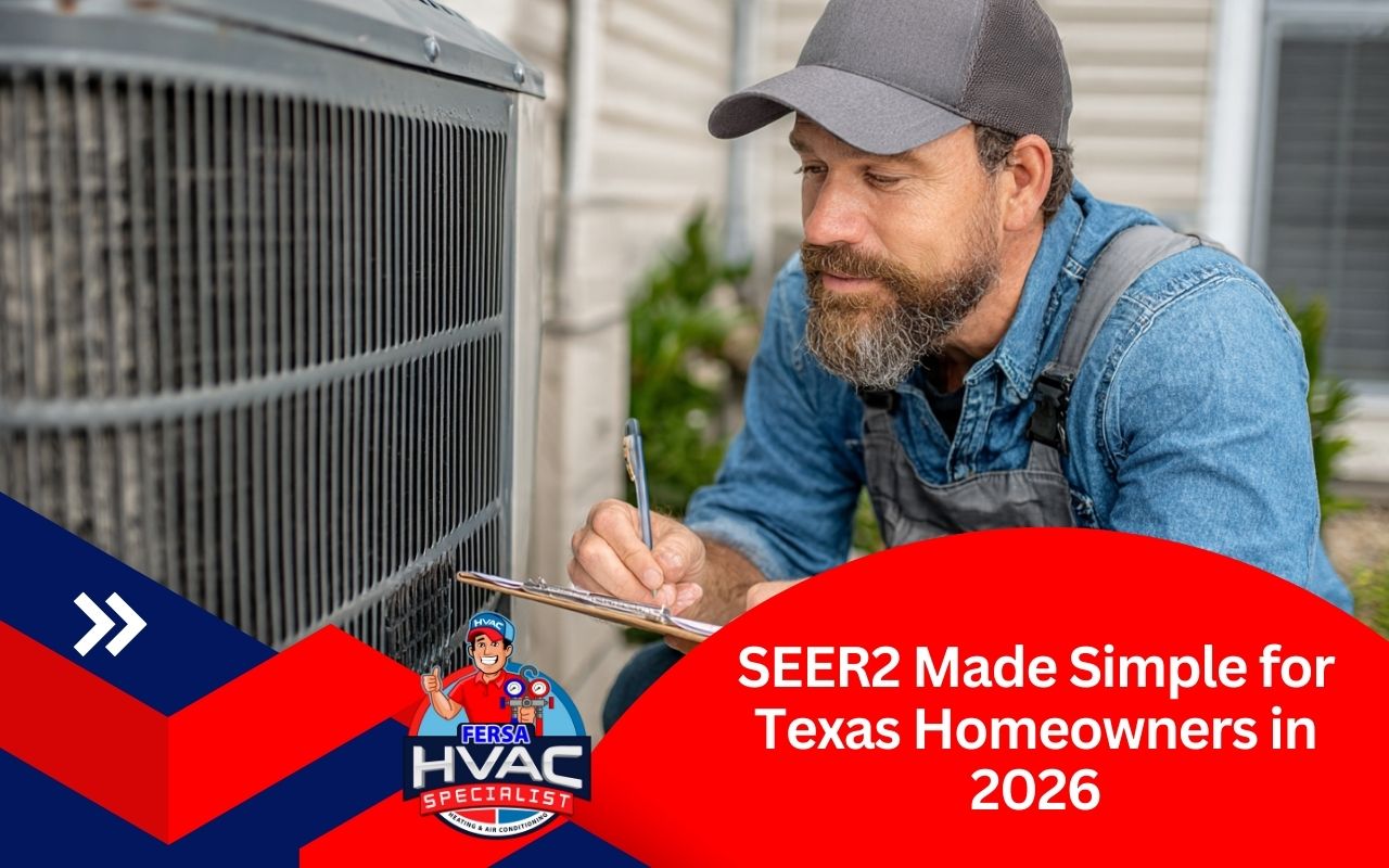 SEER2 explained for Texas homeowners in 2026 with updated HVAC efficiency label