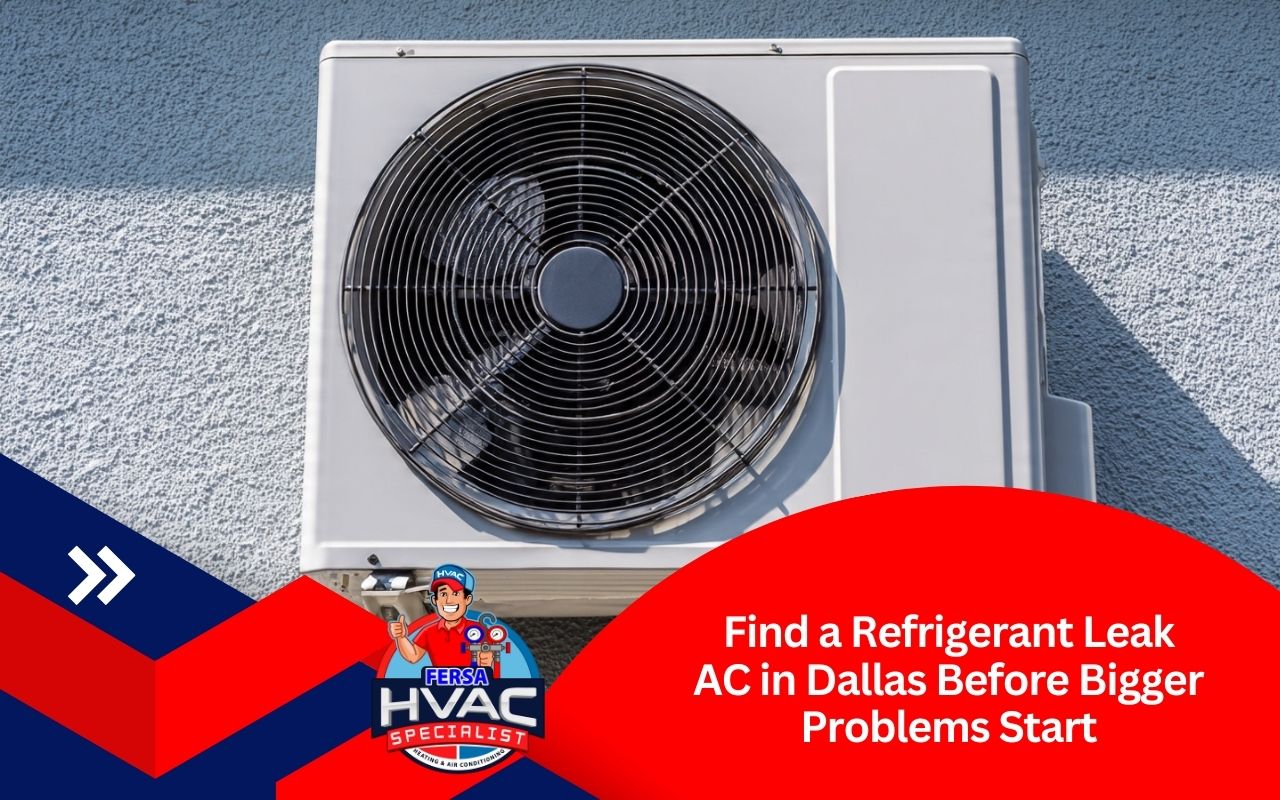 Warning signs of a refrigerant leak AC in Dallas in a home cooling system