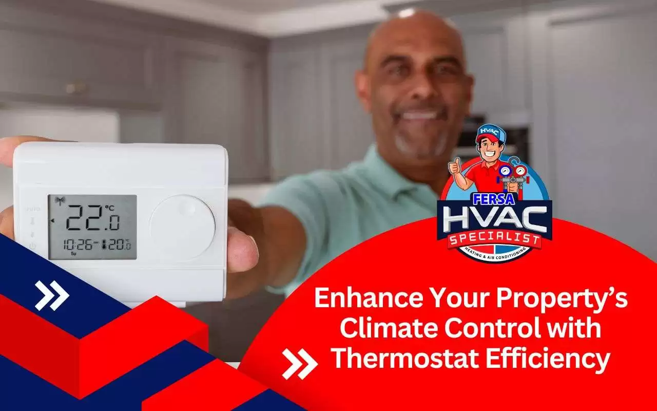 Advanced thermostat displaying efficient temperature management in a Mesquite home, optimizing environmental conditions.